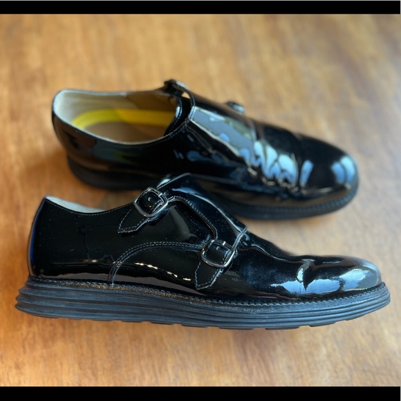 Cole Haan Patent Leather Double Monks - Picture 1 of 12